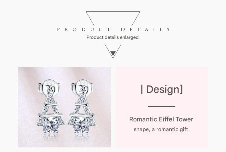 Sterling Silver Eiffel Tower Earrings