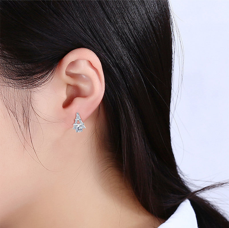 Sterling Silver Eiffel Tower Earrings