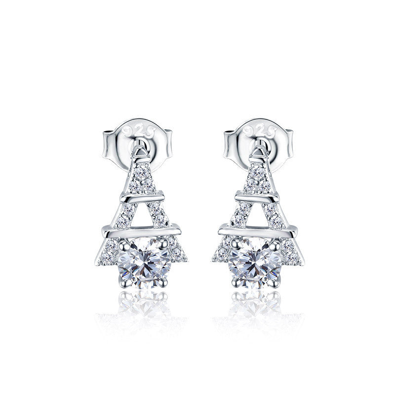 Sterling Silver Eiffel Tower Earrings