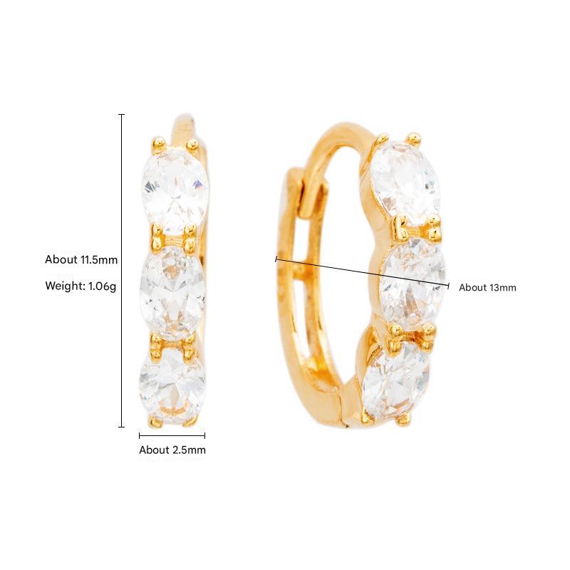 Niche high-end versatile fashion zircon earrings