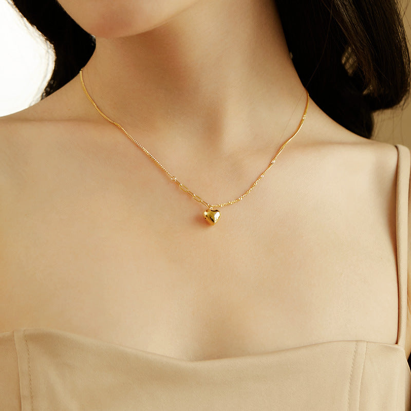 Heart Shaped Clavicle Necklace