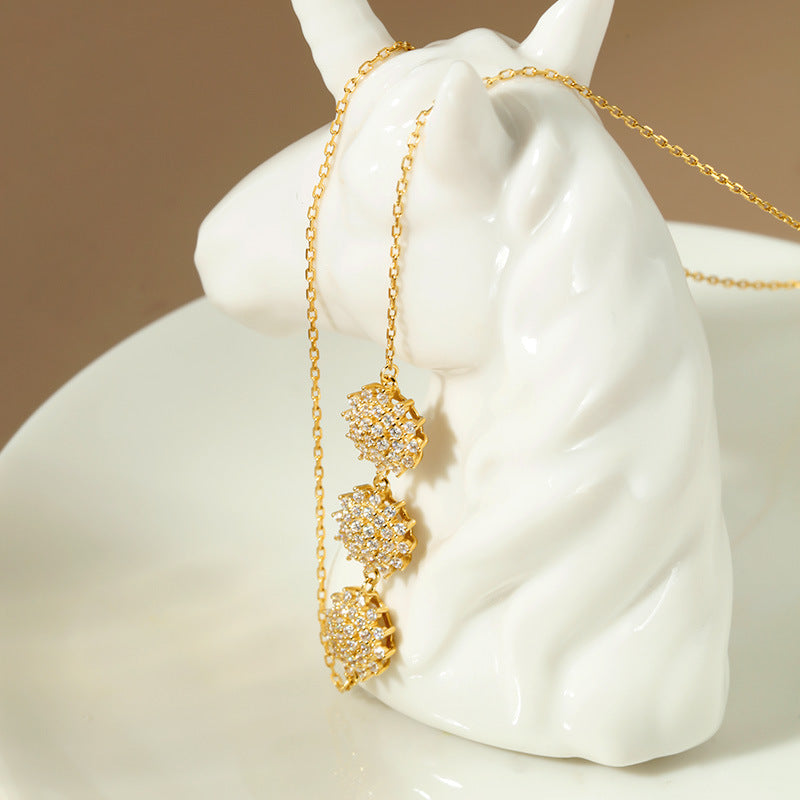 Golden sunflower pendant