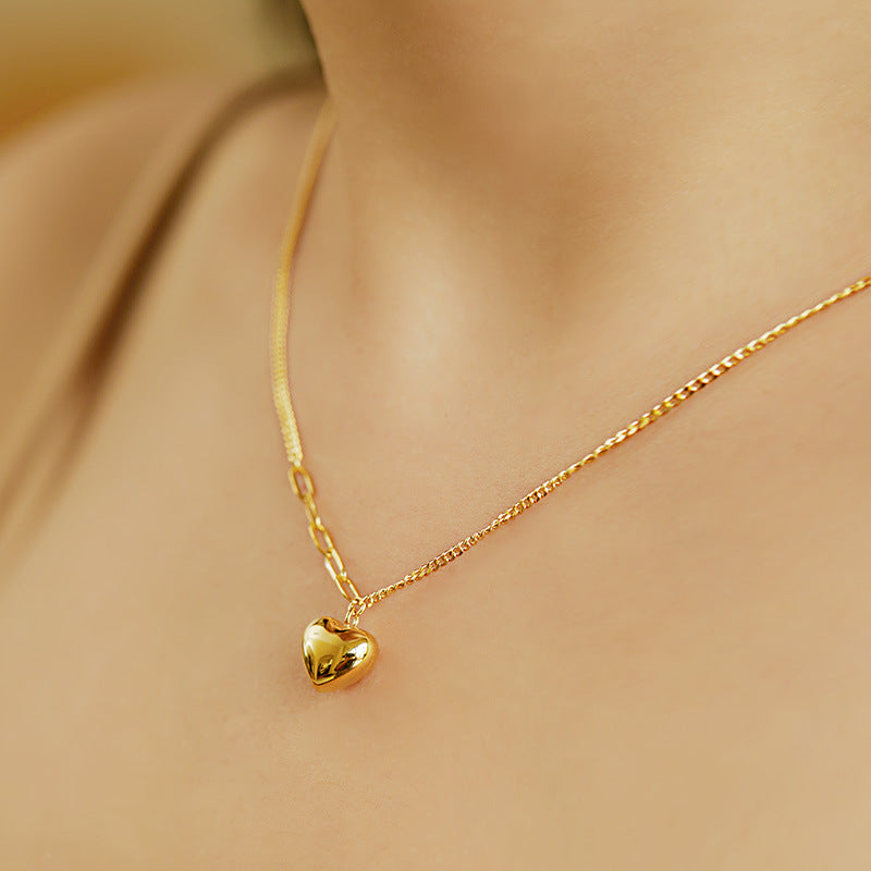 Heart Shaped Clavicle Necklace