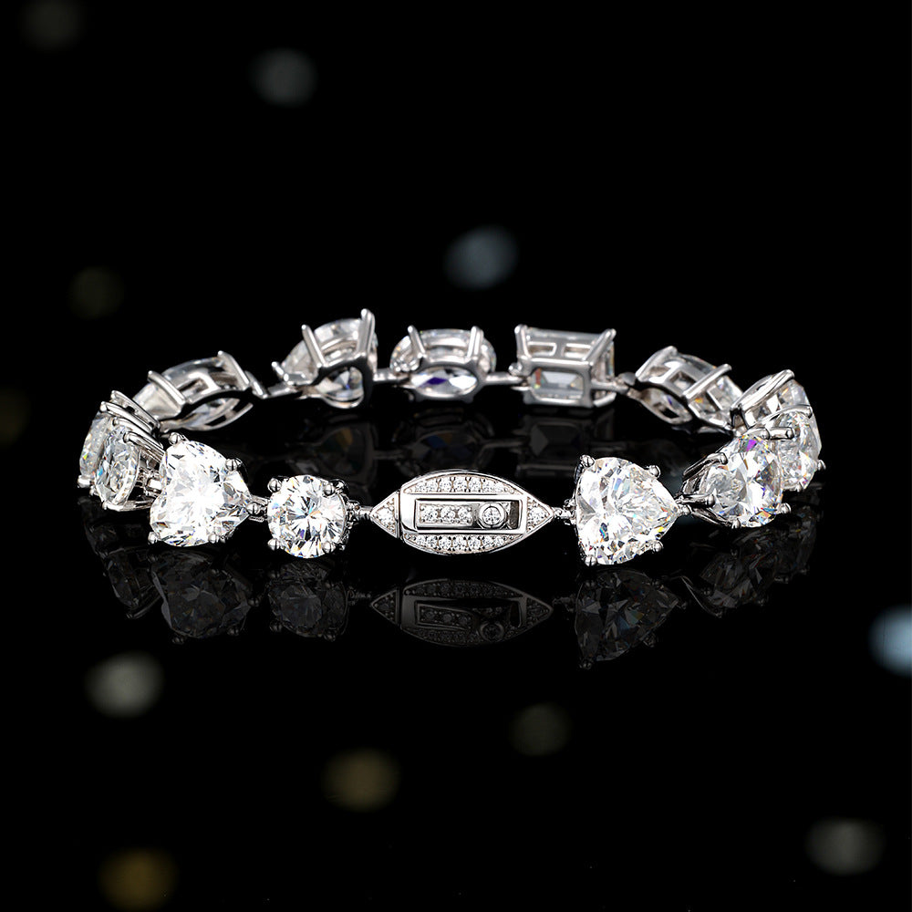 Luxury full diamond shaped bracelet