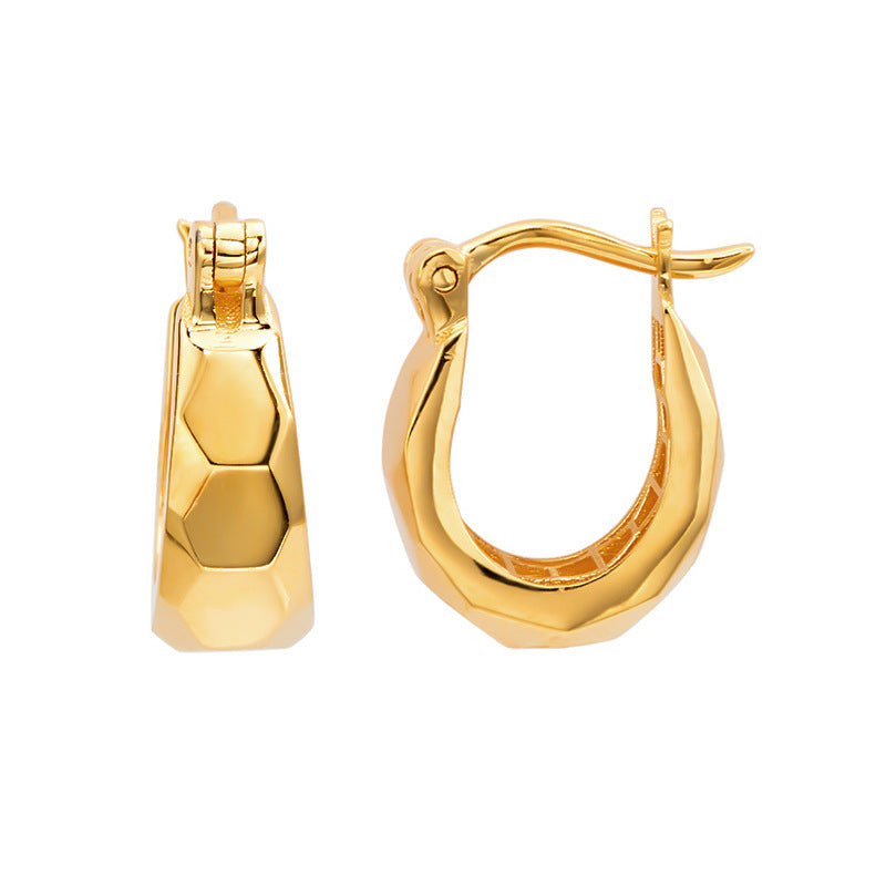 Niche minimalist fashion cut U-shaped earrings