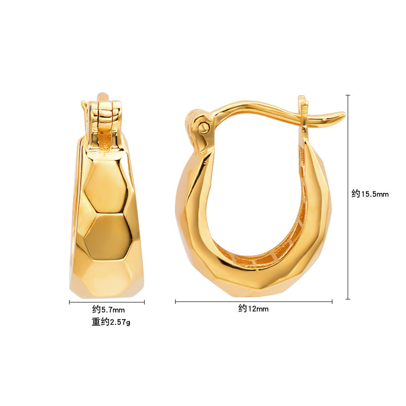 Niche minimalist fashion cut U-shaped earrings